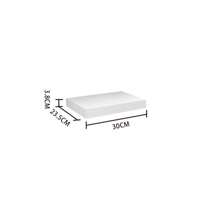 30cm High Gloss Wall Floating Shelf White