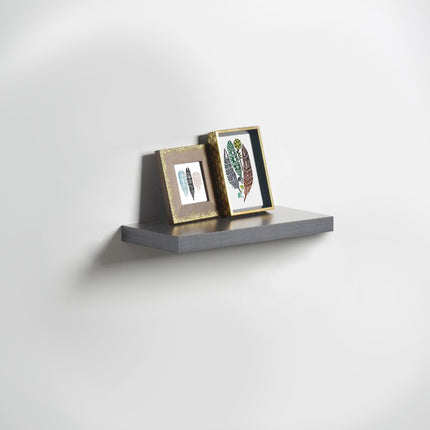 40cm High Gloss Wall Floating Shelf Grey