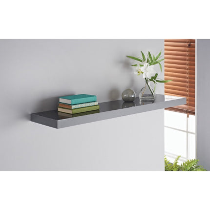 High Gloss Wall Floating Shelf-80CM GREY