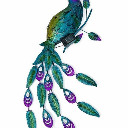 LED Solar Peacock Wall Light