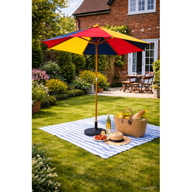 Kids Multicoloured Garden Parasol Sun Shade Patio Bench Umbrella