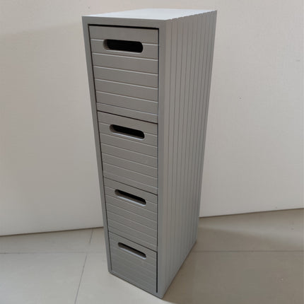 4 Drawer Chest Cabinets Storage Unit Bathroom Home Grey -0314