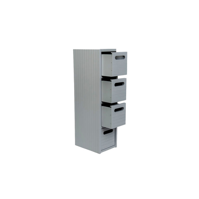 4 Drawer Chest Cabinets Storage Unit Bathroom Home Grey