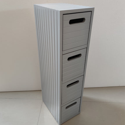 4 Drawer Chest Cabinets Storage Unit Bathroom Home Grey -0314
