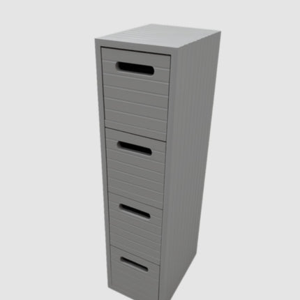 4 Drawer Chest Cabinets Storage Unit Bathroom Home Grey -0314