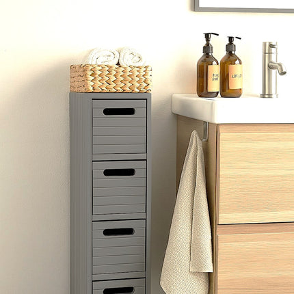 4 Drawer Chest Cabinets Storage Unit Bathroom Home Grey -0314