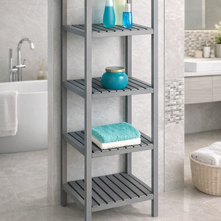 4 Tier Shelf Unit - Grey