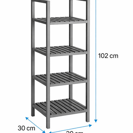 4 Tier Shelf Unit - Grey