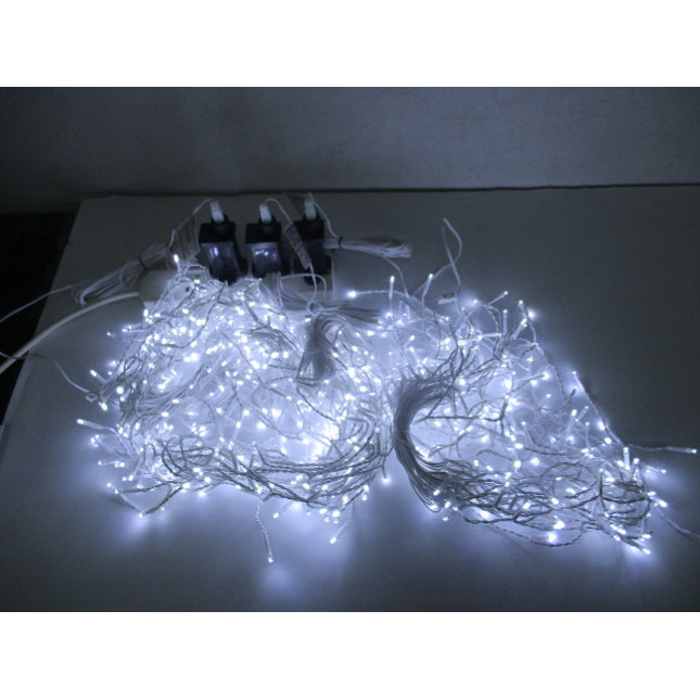240 LED 8 Functions Icicle Outdoor Christmas Lights White Colour