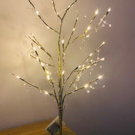 48 LED Twig Tree With Lights Christmas Decorations - Warm White