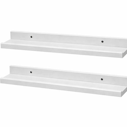 Set of 2 Floating Wall Mounted Shelf 48cm - White