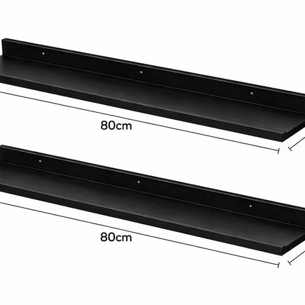 80cm Wide Photo Shelf - Black