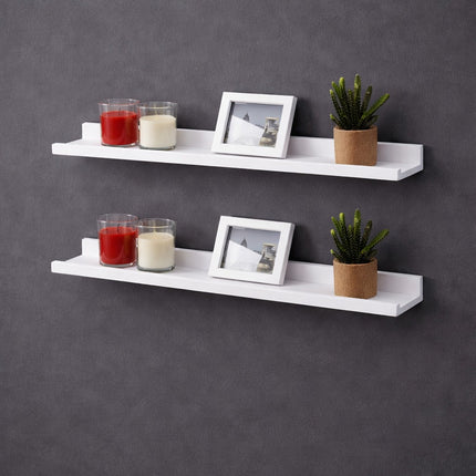 80cm Wide Photo Shelf - WHITE