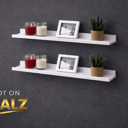80cm Wide Photo Shelf - WHITE