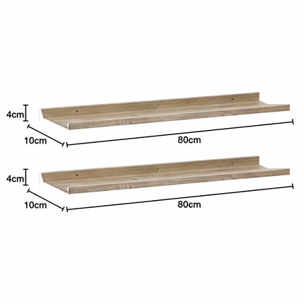 80cm Wide Photo Shelf - Oak