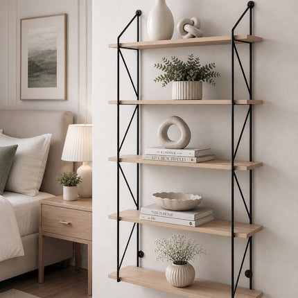 5 Tier Metal Wire Floating Shelf