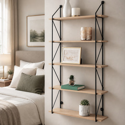 5 Tier Metal Wire Floating Shelf