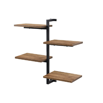 4 Tier Vertical Floating Hanging Shelf - Rustic