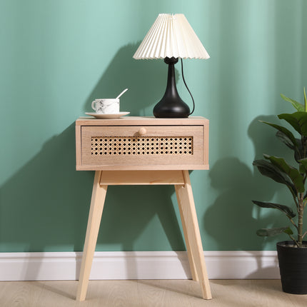 Urban Paradise 1 Drawer Bedside Table - Natural