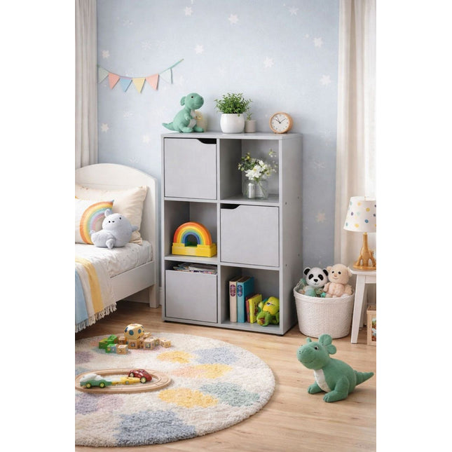 6 Cube Storage Bookcases and Shelving Units - Oak