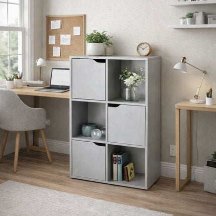 6 Cube Storage Bookcases and Shelving Units - Oak