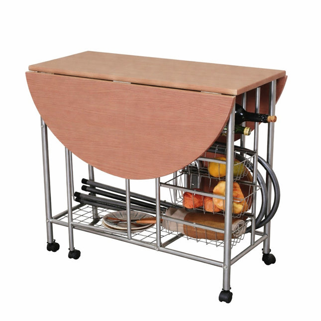 Folding Dining Table and Chairs Space Saving - Oak