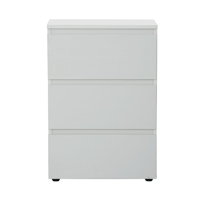3 Drawer Bedside Cabinet Small Chest of Drawers - White