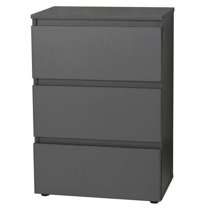 3 Drawer Bedside Cabinet Small Chest of Drawers - Grey