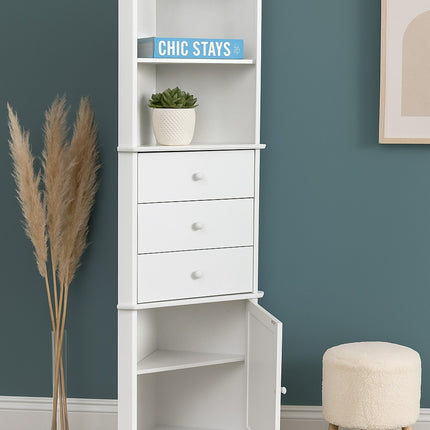 2 Shelf 3 Drawer Corner Unit