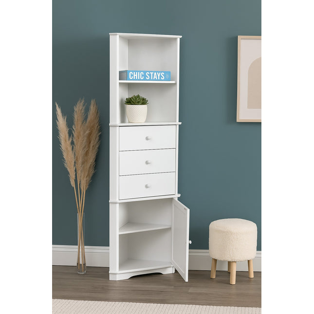 2 Shelf 3 Drawer Corner Unit