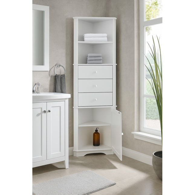 2 Shelf 3 Drawer Corner Unit