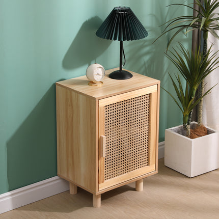 1 Door Bedside Cabinet - Natural