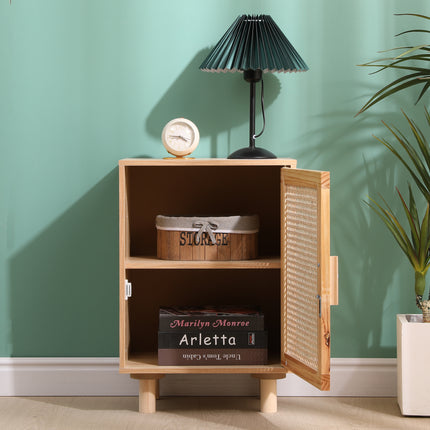 1 Door Bedside Cabinet - Natural