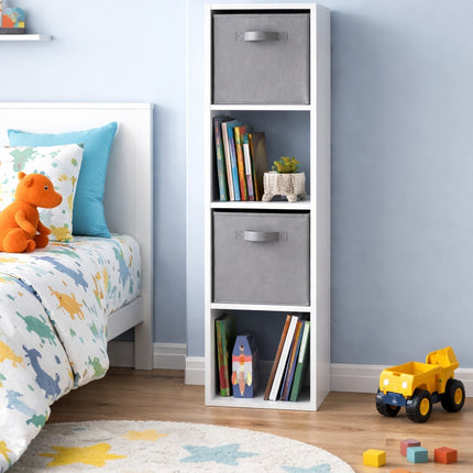 4 Cube Storage Unit Small Bookcase Wooden Storage Cabinets