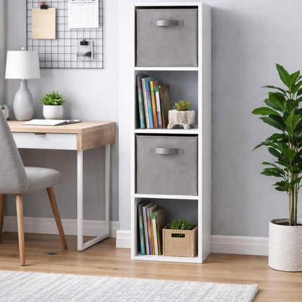 4 Cube Storage Unit Small Bookcase Wooden Storage Cabinets
