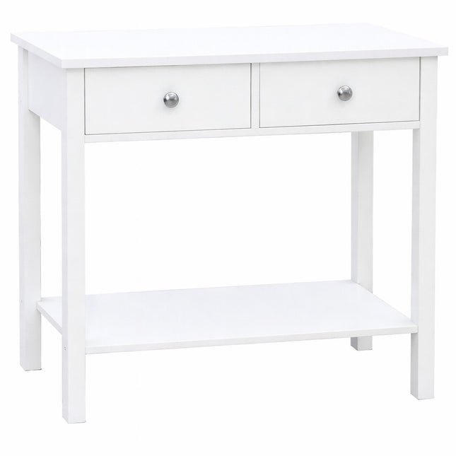2 Drawer White Console Table Hallway Table Home Furniture