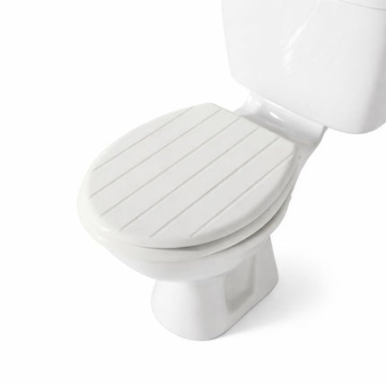 Wooden Toilet Seat 18”, MDF Wood Construction, Universal Round Fit, Sturdy & Comfortable, Available in Various Designs