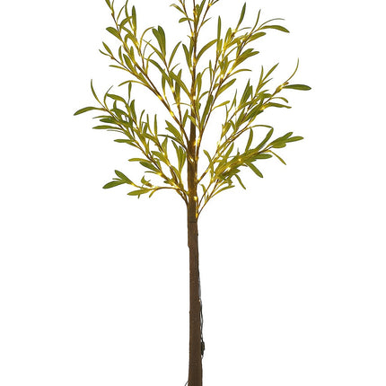 1.2m Solar Powered Olive Tree With 150 Microdot LED Lights Warm White Garden-62E