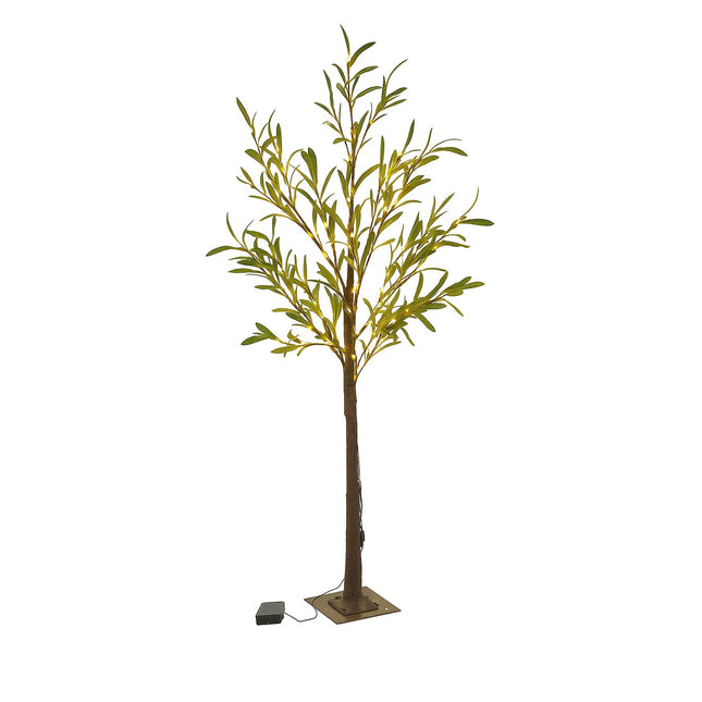 1.2m Solar Powered Olive Tree With 150 Microdot LED Lights Warm White Garden