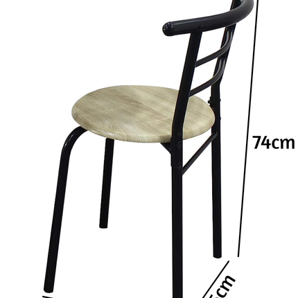 Small Dining Table and 2 Chairs Set Kitchen - Oak