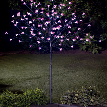 4 FT Cherry Blossom Tree Outdoor Solar Powered - Pink