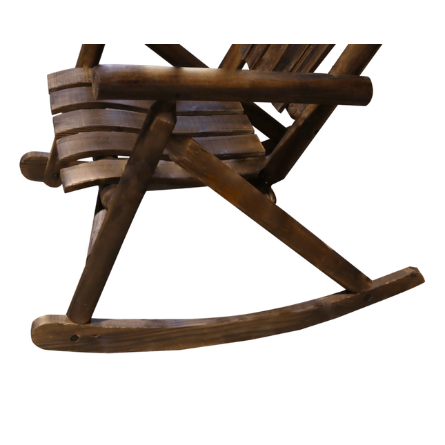 Garden Rocking Chair Burntwood Wooden Rocker Swinging Patio