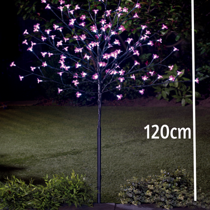 4 FT Cherry Blossom Tree Outdoor Solar Powered - Pink