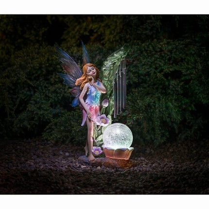 Solar Powered Fairy Windchime Light Garden Outdoor Decoration With LED Light
