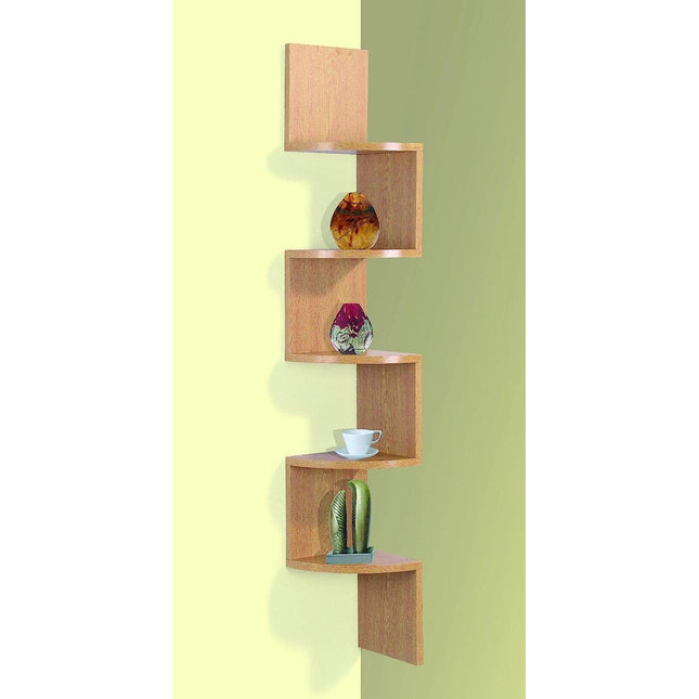 5 Tier Corner Shelves Wall Floating Shelf - Oak