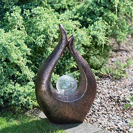 Garden Sculpture & Statues Solar Lights Outdoor Garden Ornaments Bronze