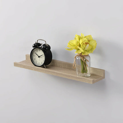 Set of 2 Floating Wall Mounted Shelf 48cm - Oak