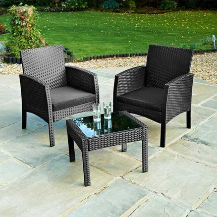 Bistro Table and Chairs Set 2 Rattan Garden Furniture Sets