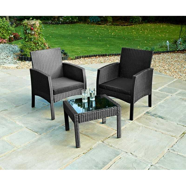 Bistro Table and Chairs Set 2 Rattan Garden Furniture Sets
