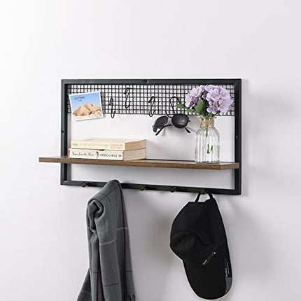 Rectangle Floating Decorative Hanging Shelf - Rustic